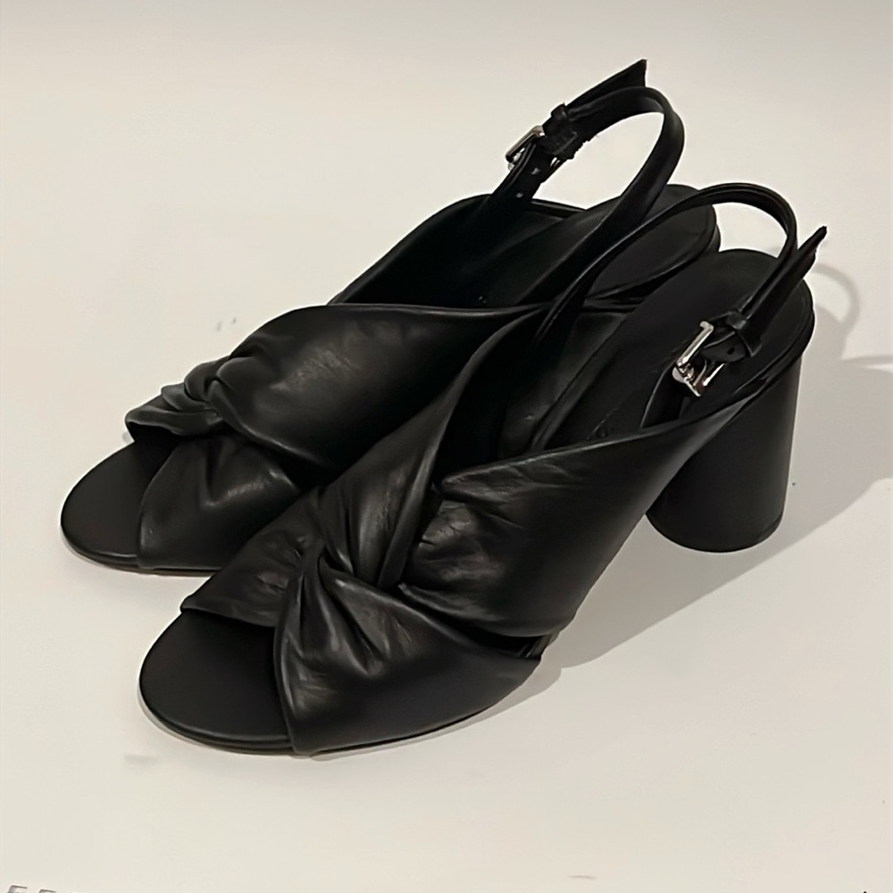Rebecca Minkoff Agata Leather Knot Slingback Sandals 7